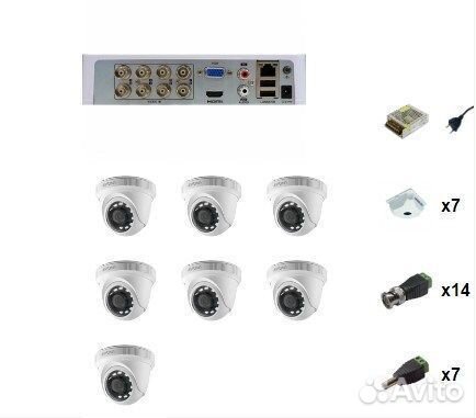 Комплект видеонаблюдения HiWatch 7 камер 1080P