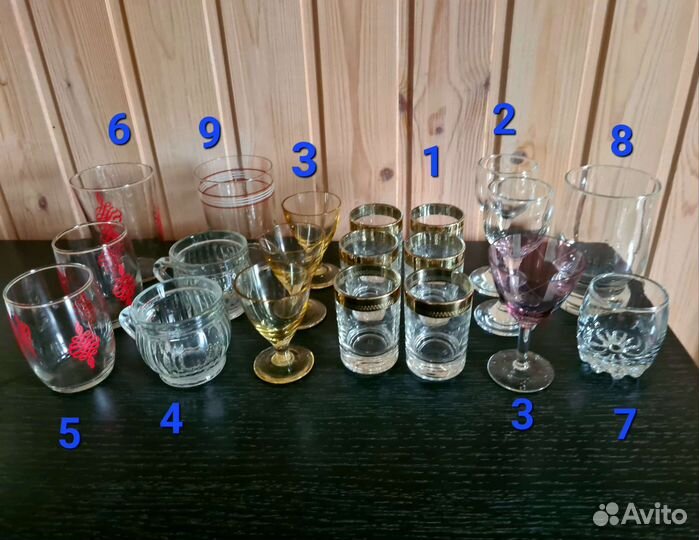 Рюмки, фужеры, стаканы СССР