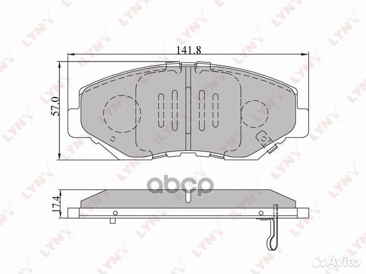 Колодки тормозные дисковые перед BD3404 LYN