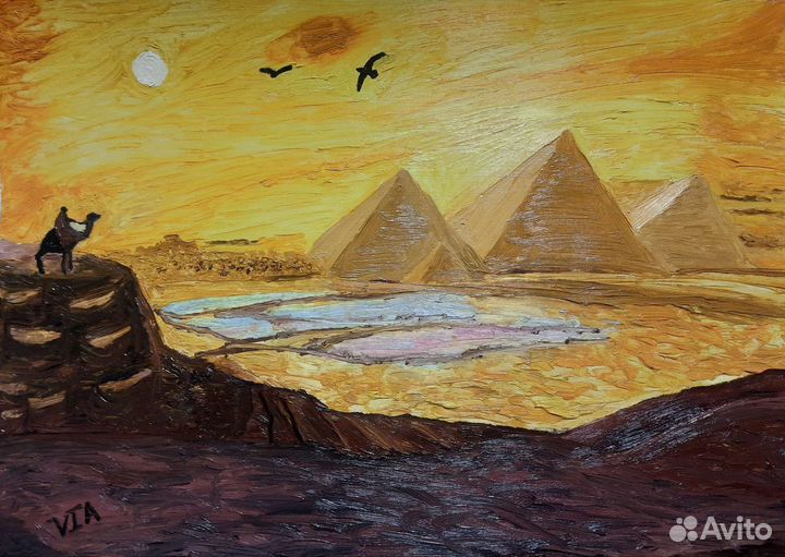 Картина маслом на бумаге