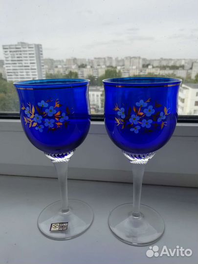 Хрустальные фужеры (бокалы ) Bohemian glass