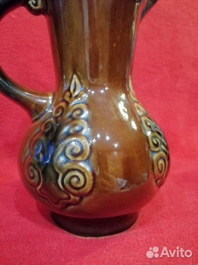 Кувшин керамический советский с крышкой