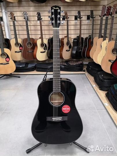 Акустическая гитара Fender CD-60S Black