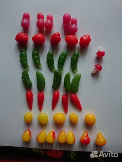 Игрушечные овощи и фрукты СССР