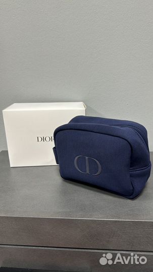 Dior синяя косметичка мягкая новинка