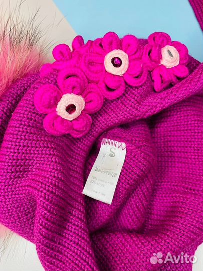 Комплект шапка, шарф из шерсти мериноса Solorana