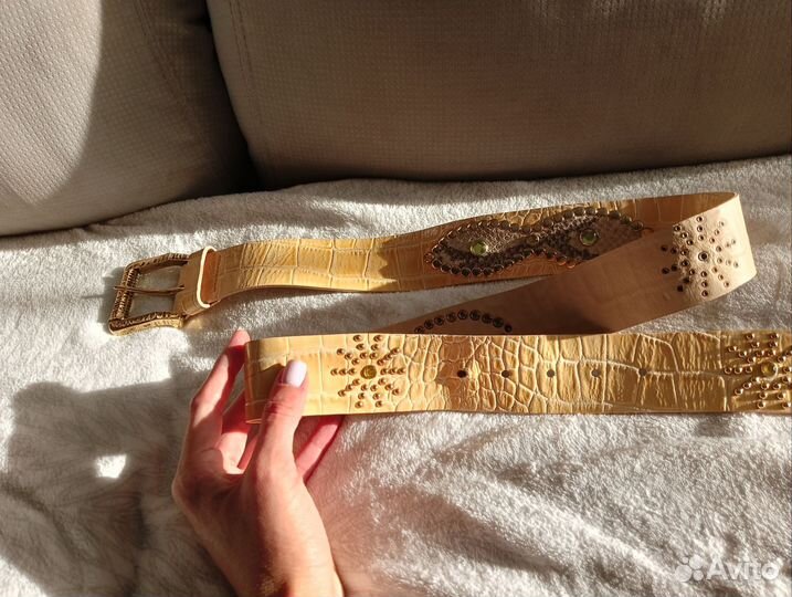 Ремень женский кожаный италия Roberto Cavalli