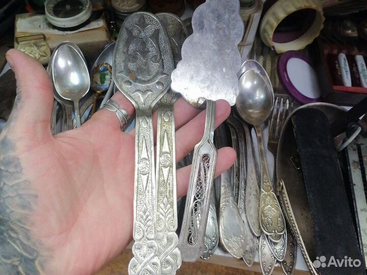 Мельхиоровые столовые приборы СССР