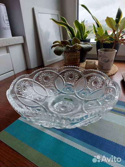 Блюдо хрустальное СССР