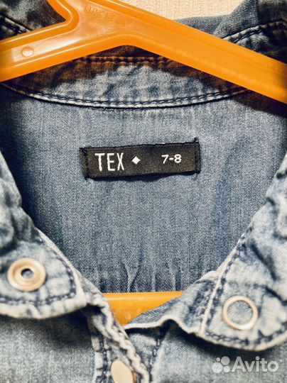 Джинсовая рубашка детская