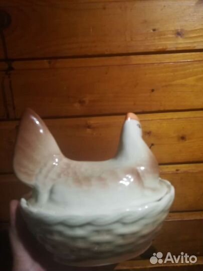 Курочка масленка фарфор СССР