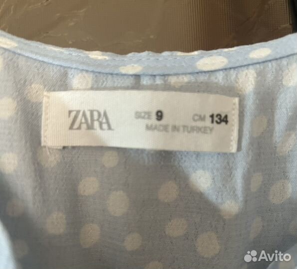 Платье летнее на девочку zara на пуговицах, р.134