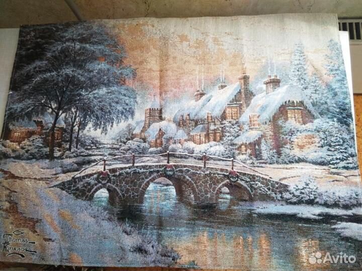 Картина с подсветкой гобелен новогодняя