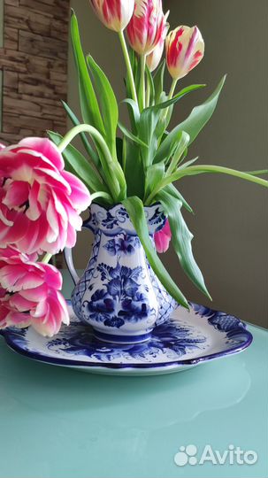 Гжель посуда в ассортименте