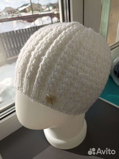 Шапка женская вязаная ручная работа
