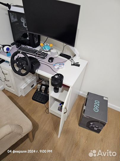 Руль logitech g920 (+ педали и кпп)