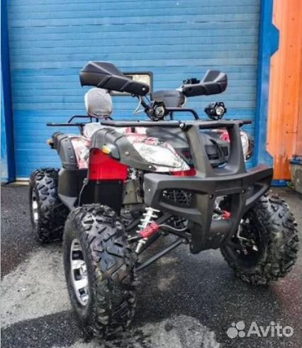 Квадроцикл Grizzly 200cc красно-белый