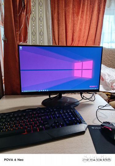 Игровой системный блок с монитором