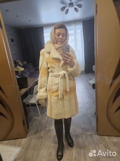 Шуба стриженный бобер с норкой