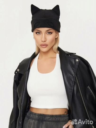 Шапка женская кошка