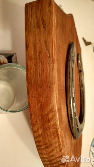 Панно с подковой на удачу с лошадками