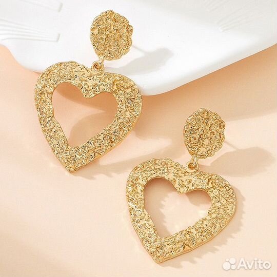 Серьги сердца