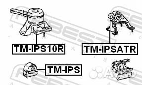 Подушка двигателя перед прав/лев tmips Febest