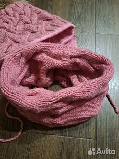Шапка зимняя и снуд для девочки