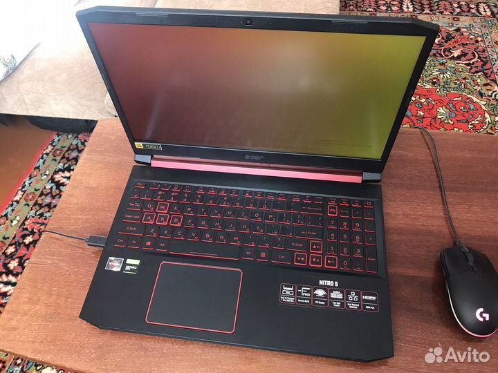 Игровой ноутбук acer nirto GTX 1650, ryzen 5