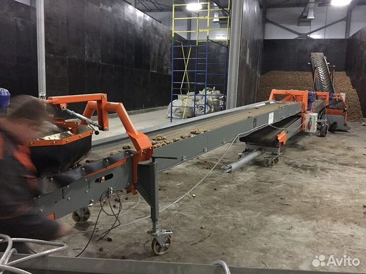 Линия для приема, инспекции и хранения овощей