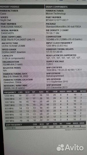 Оперативная память ddr4 8gb 3200