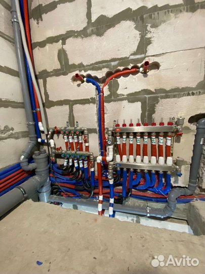 Монтаж разводка систем отопления в домах коттеджах