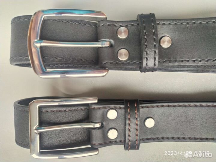 Мужской кожаный ремень ручной работы