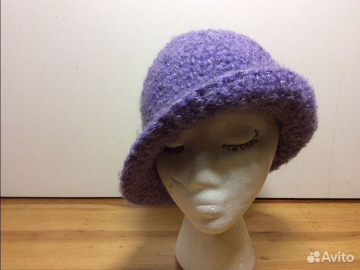 Яркая вязаная шапочка, ручная работа, 53-56, ар296