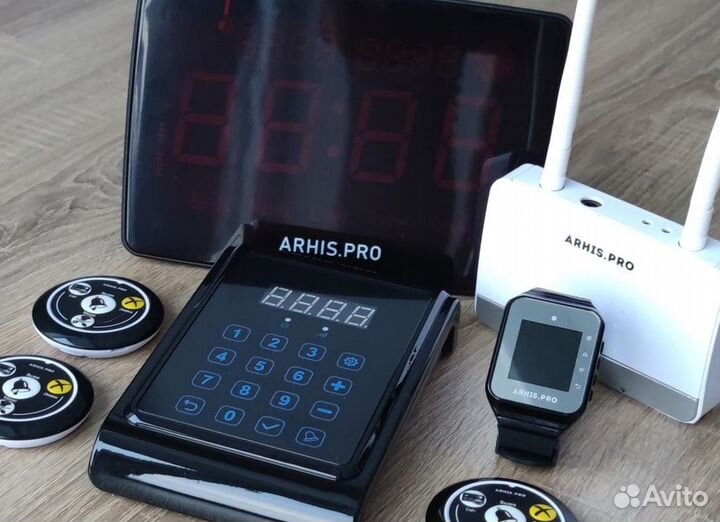 Кнопка вызова официанта беспроводная и часы