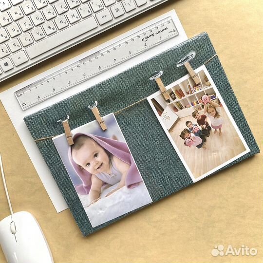 Фоторамка коллаж с прищепками