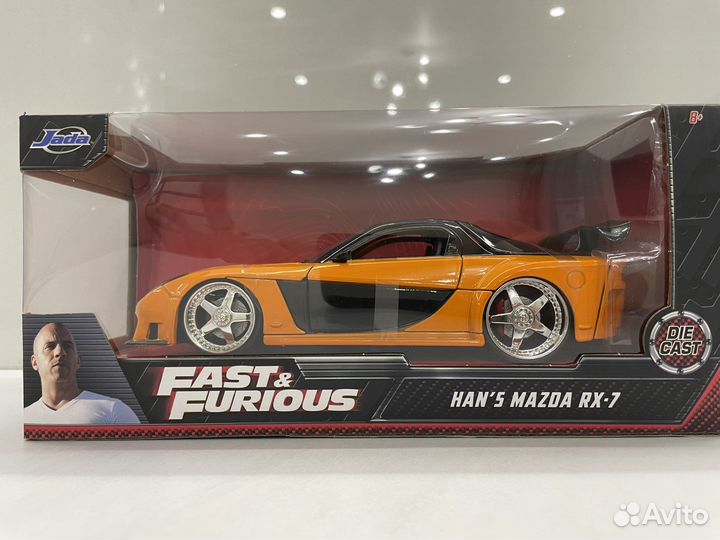 Форсаж 1/24 Mazda rx7 Han’s / Jada fast