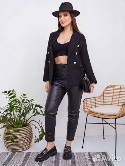 Брюки новые из экокожи