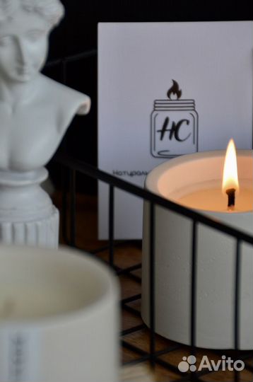 Соевые свечи, Аромасвечи, Свечи в гипсе