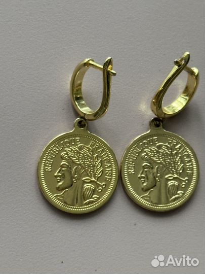 Серьги монетки