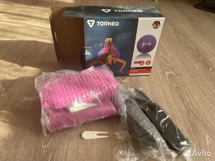 Мяч гимнастический с нососом torneo,65см