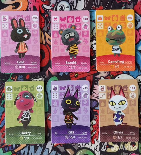 Карточки amiibo для Animal crossing