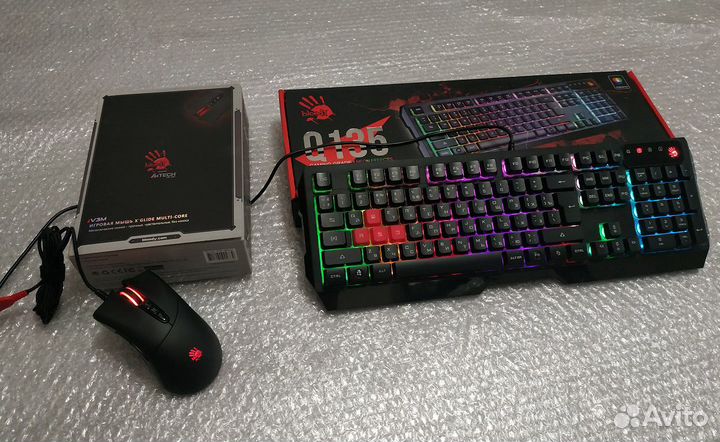 Игровой комплект клавиатура и мышь A4tech Bloody