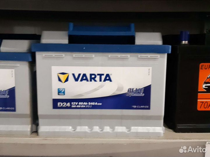 Аккумулятор Varta Blue Dynamic 60 Ач D24 обр EN540