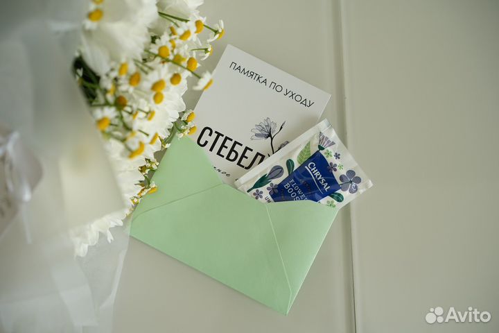 Букет из хризантем и матрикарии