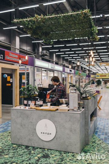 Островки кофе с собой, барные стойки в ТЦ