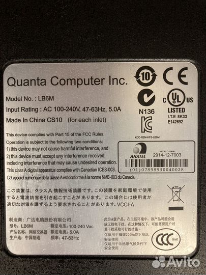 Коммутатор 10Gbit 24-портовый Quanta LB6M