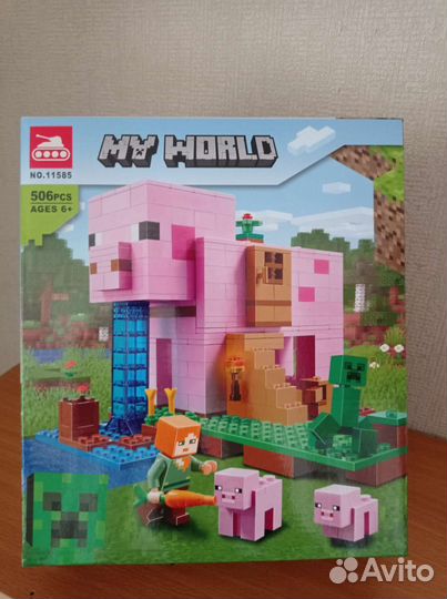 Конструктор Майнкрафт Дом-Свинья 506 деталей