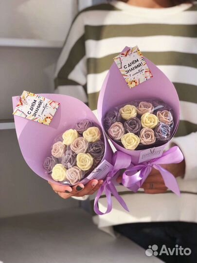 Шоколадные розы подарок на 1 сентября