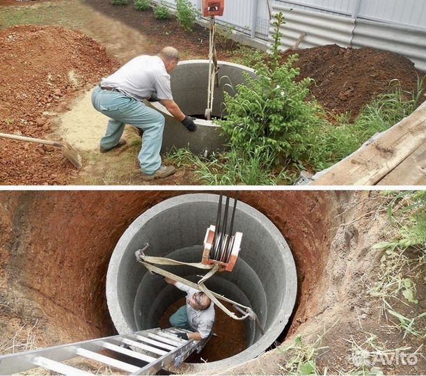 Септик / Кессон из жби жб Бетонных Колец Под Ключ